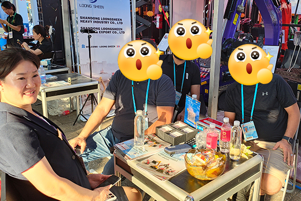 Mini excavator and mini skid steer export partnership talk at trade fair