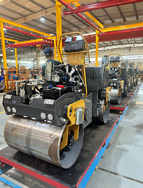 Various types of road rollers