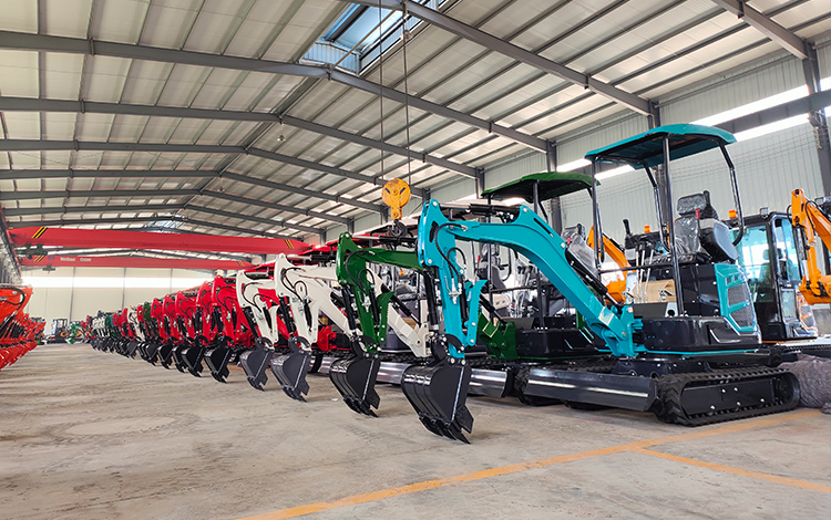 Mini excavator and loader production line with QC inspection