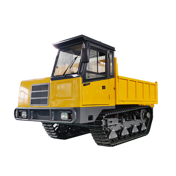 Construction site equipment operating efficiently during material transit